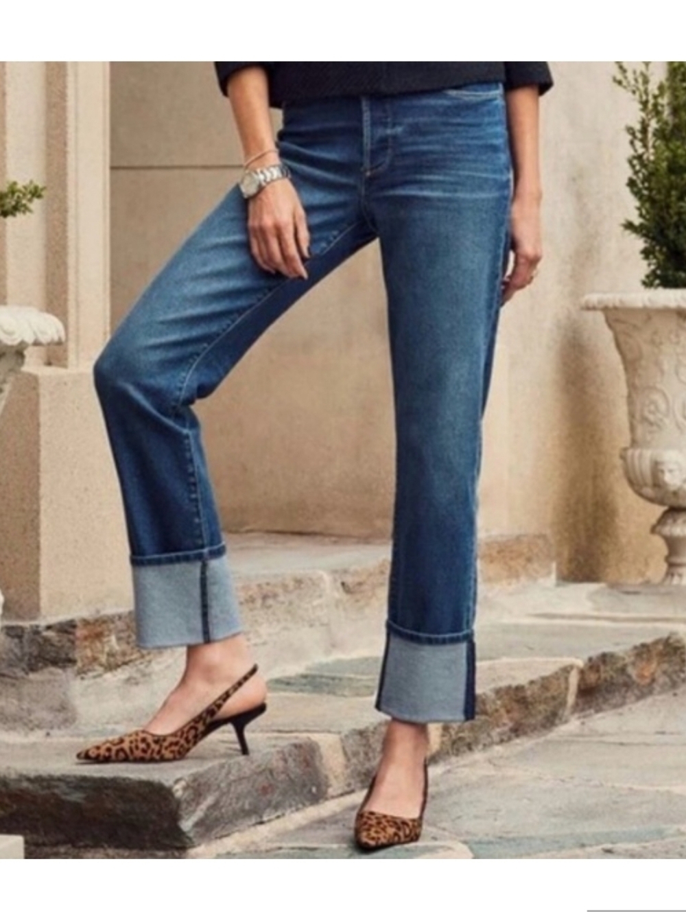 EVEREVE The Ever Straight Cuffed Jeans